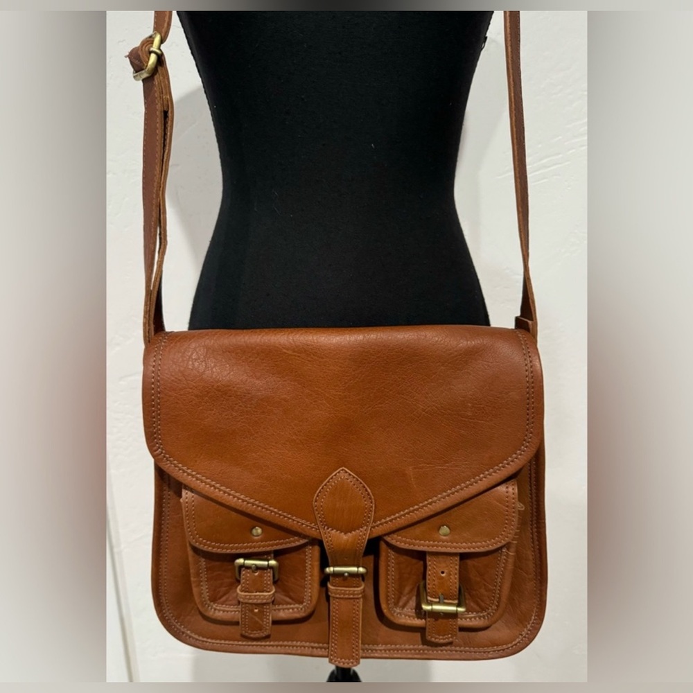 HANDCRAFTED MONTANA HUDSON DAKOTA 100% LEATHER SADDLE BAG
